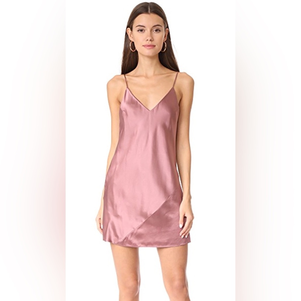 NWT FLEUR DU MAL Mini Slip Dress In Mocha size Medium